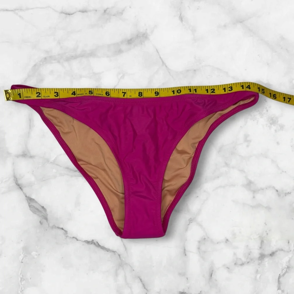 NWT | J.Crew | Bikini Bottom | Magenta Pink | Size M - Picture 4 of 12
